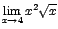 $\displaystyle {\lim_{x \rightarrow{4}}{x^{2}\sqrt{x}}}$