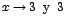 $x\rightarrow
3\;\;\mbox{y}\;\;3$