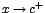 $x\rightarrow c^{+}$